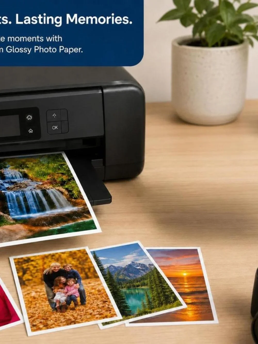 4 Packs of Polaroid Premium Glossy Photo Paper All Ink Jet Printers 8.5 